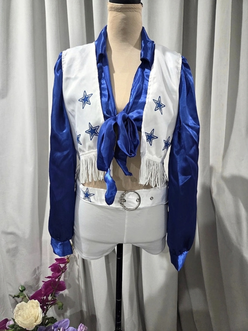 Blue & White Cheerleader Costume